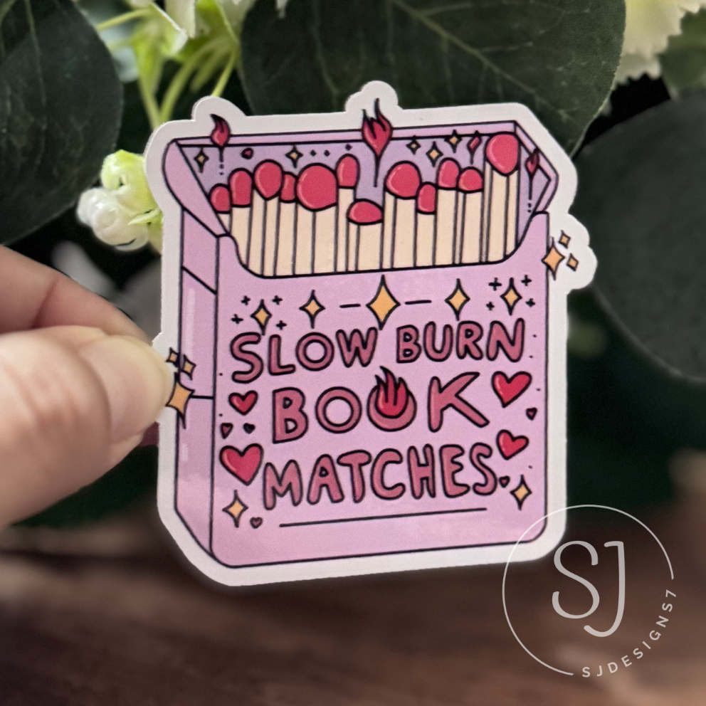 SLOW BURN BOOK MATCHES STICKER