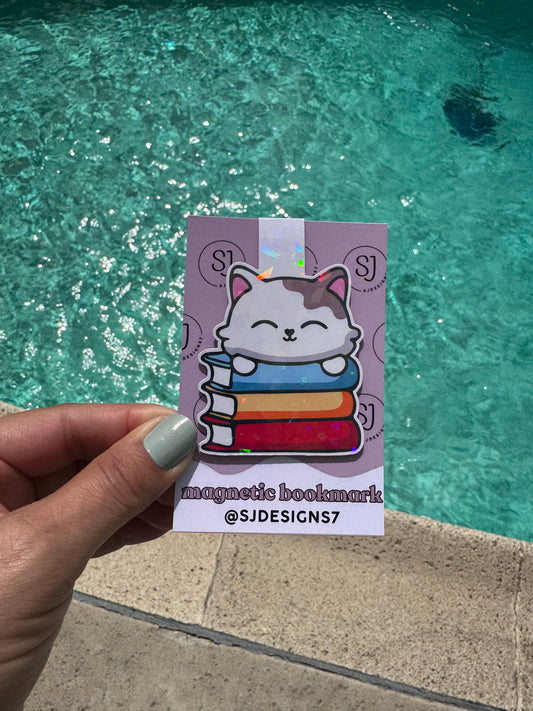 CAT & BOOKS BOOKMARK