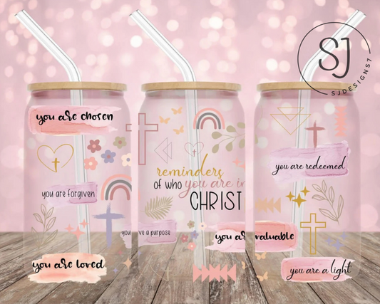 Reminders of Christ Acrylic Libbey cup 16 oz.