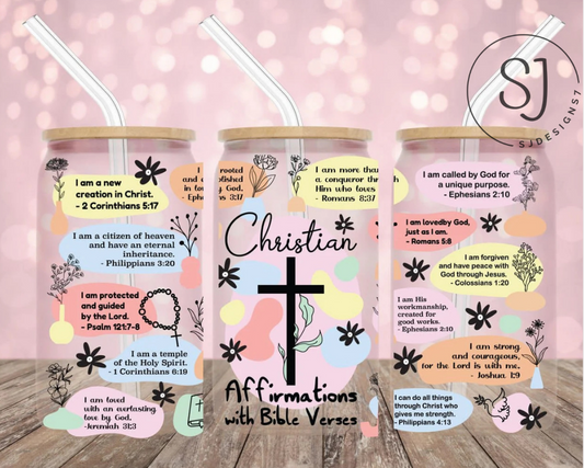 Christian Affirmations Acrylic Libbey cup 16 oz.