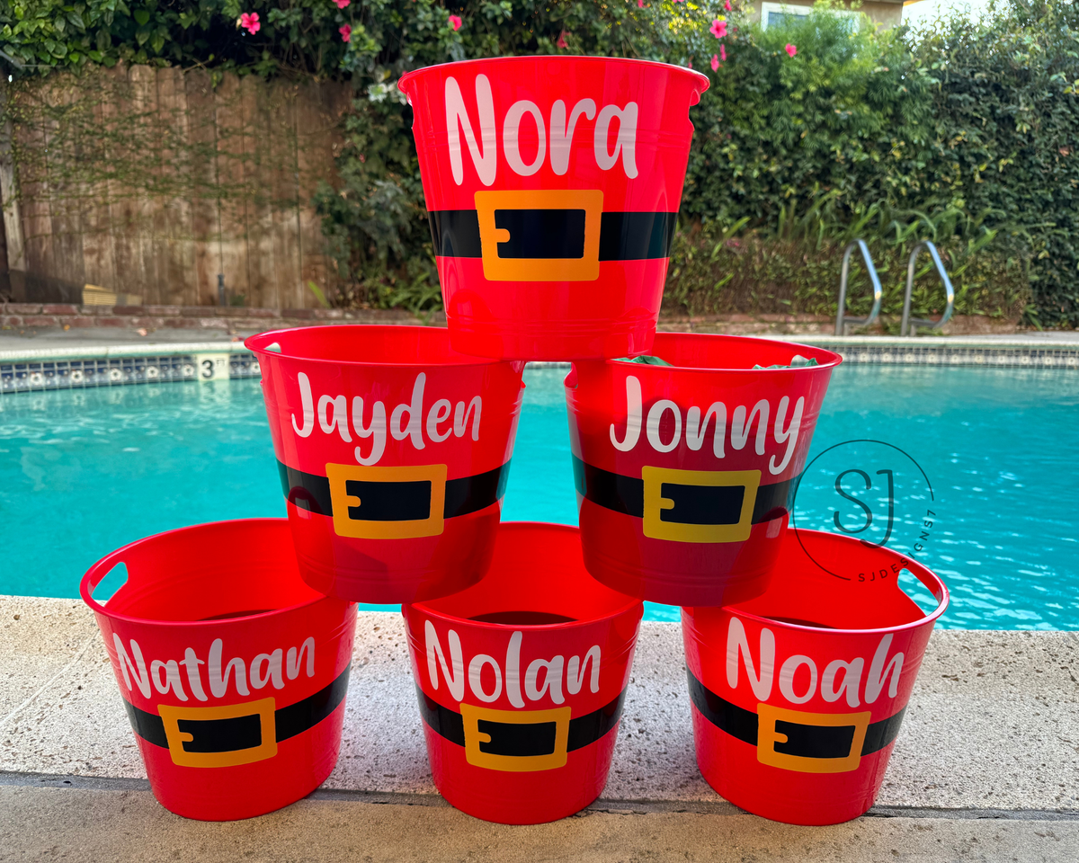 Personalized Santa Buckets