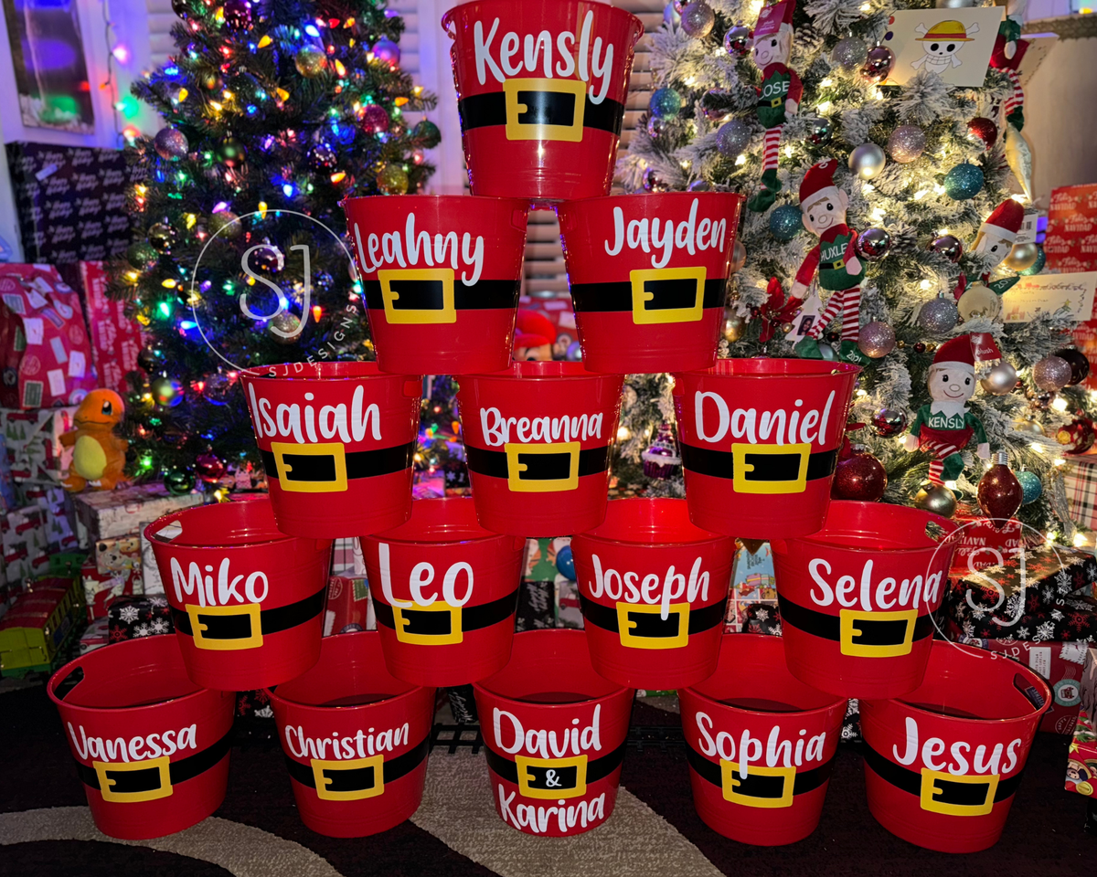 Personalized Santa Buckets