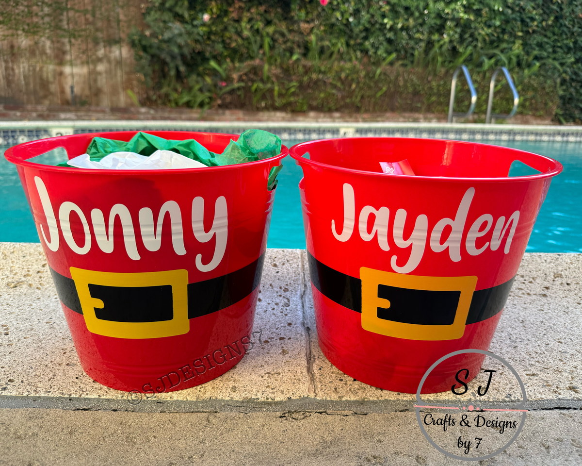 Personalized Santa Buckets