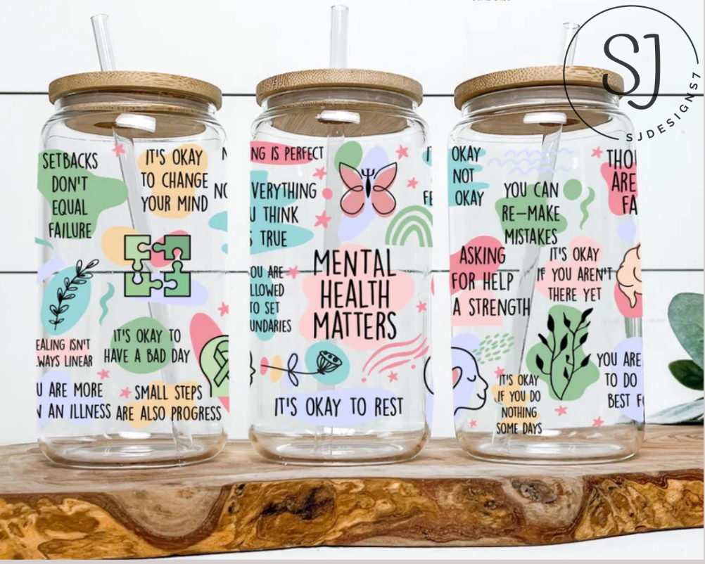 Mental Health Matters Acrylic Libbey cup 16 oz.