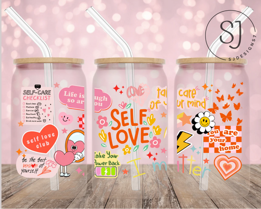 Self Love Club Acrylic Libbey cup 16 oz.